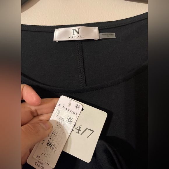 Natori 24/7 Loungewear Shirt Black LG - Picture 2 of 4